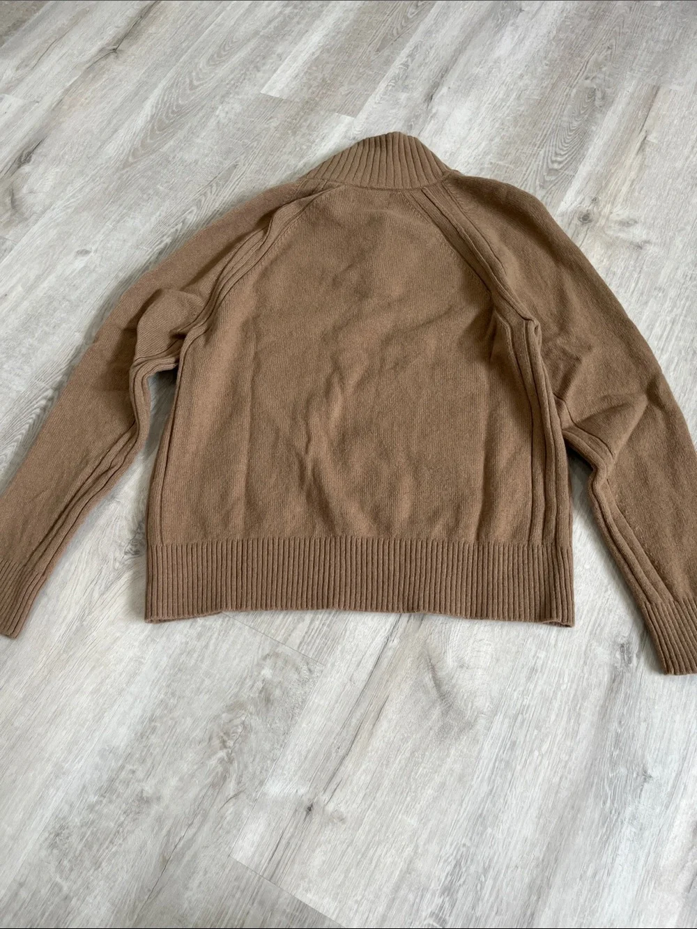 Banana Republic Woolen Button Sweater Men L Wool Mock Neck Heritage Prep Raglan